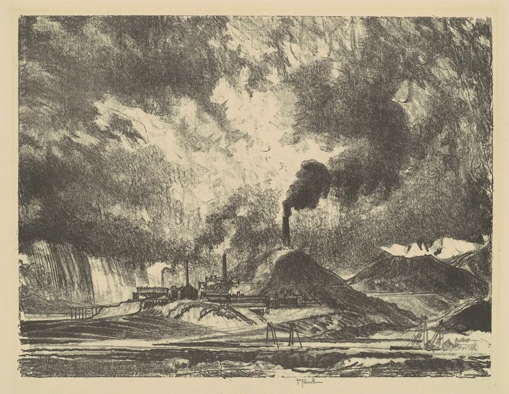 Anaconda, Montana, by Joseph Pennell, ink, 1915