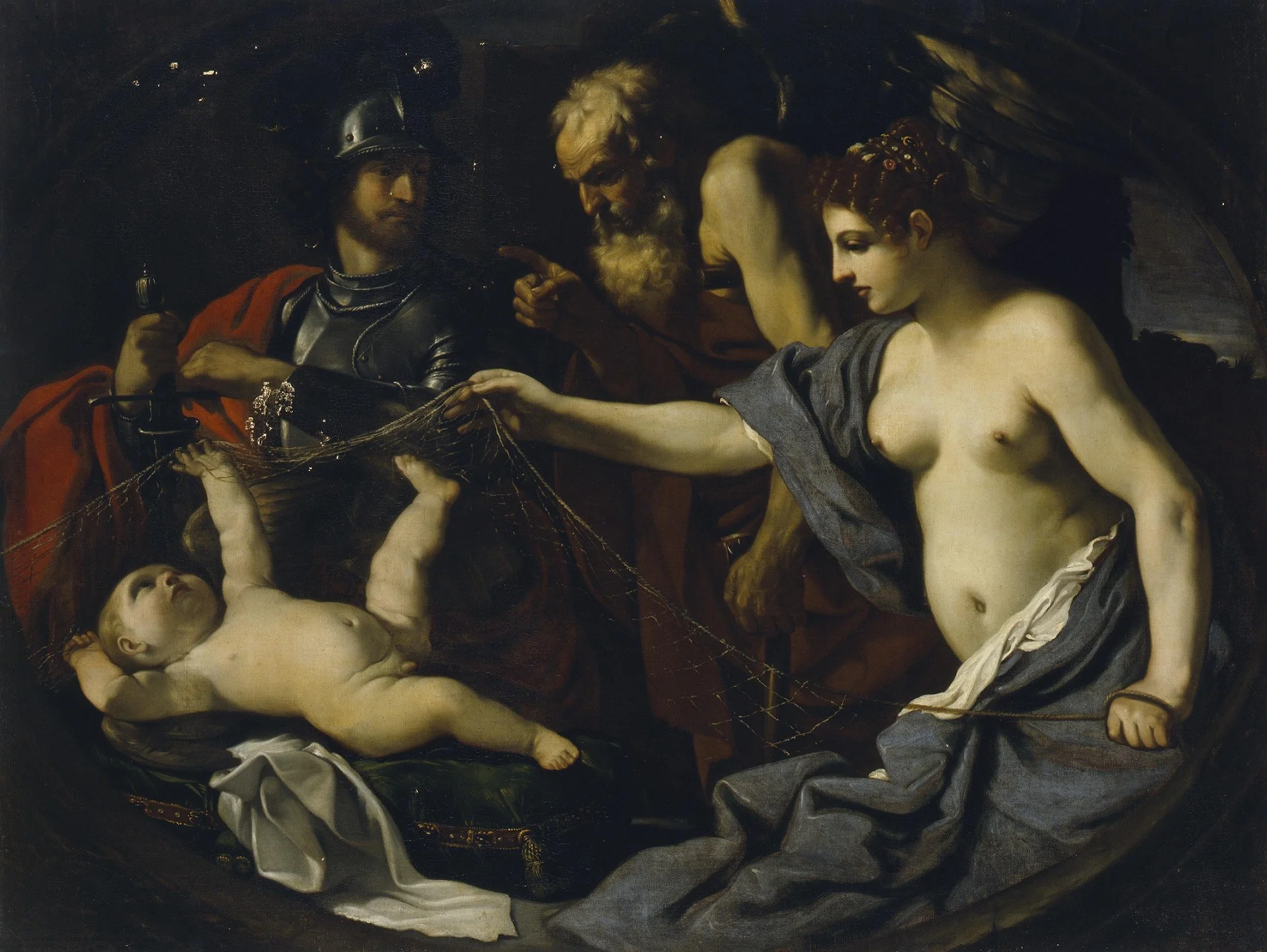 Chronos, Mars, Cupid and Venus (copy), detail