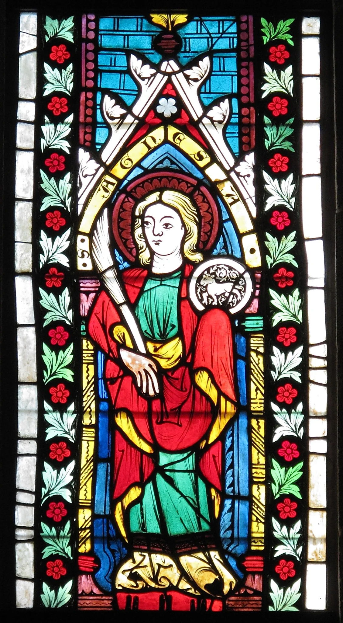 Saint Agnes, detail