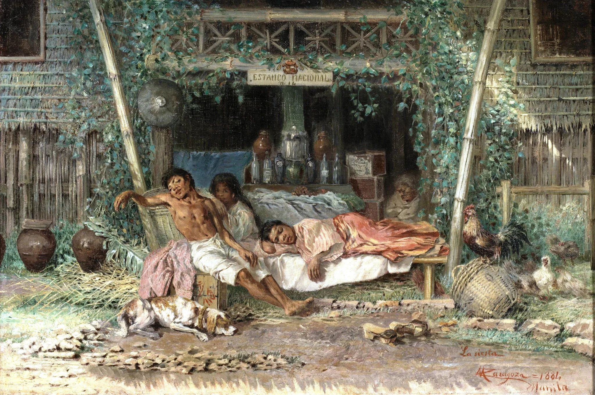 La siesta (Estanco nacional), detail