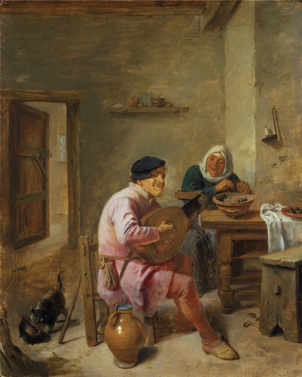 The Luteplayer, by Adriaen Brouwer, oil, 1625