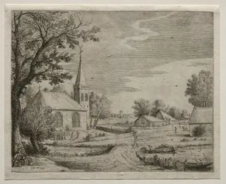 Village Church, by Jan van Goyen, 1650