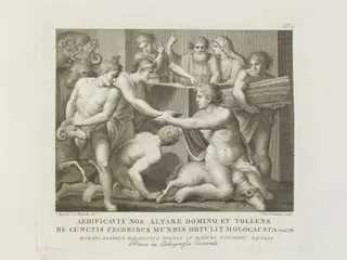 The Sacrifice of Noah, by Girolamo Carattoni, 1850