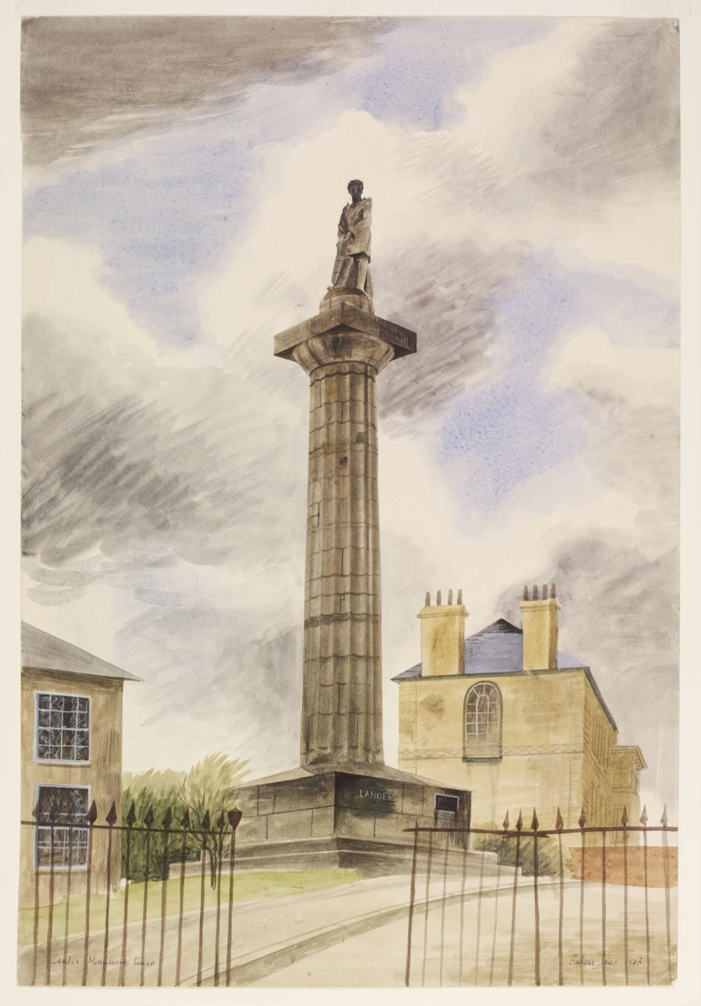 Lander Monument, Truro, detail