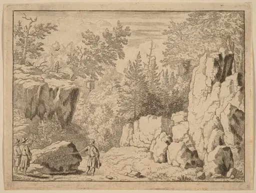 The Inscription on the Rock, by Allart van Everdingen, ink, 1650