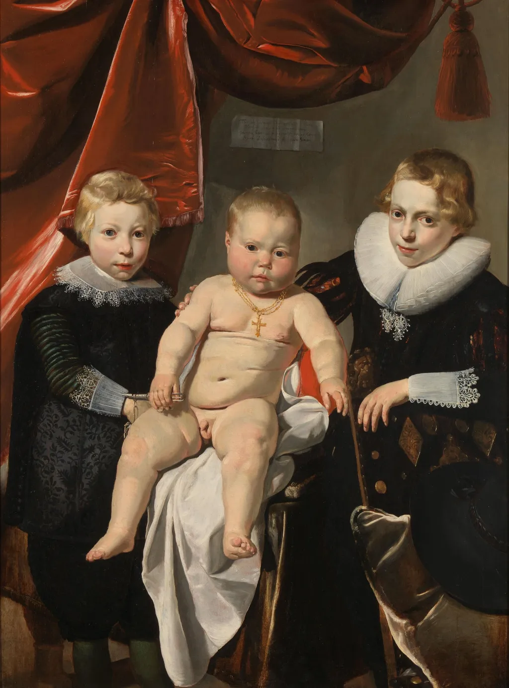 Portrait of Jan, Simon, and Hendrick Verstegen, by Thomas de Keyser, unspecified, 1627