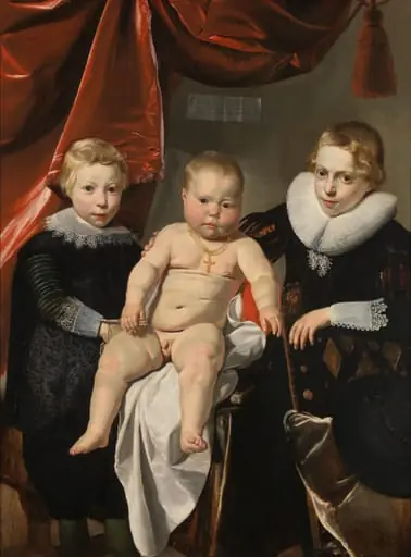 Portrait of Jan, Simon, and Hendrick Verstegen, by Thomas de Keyser, unspecified, 1627