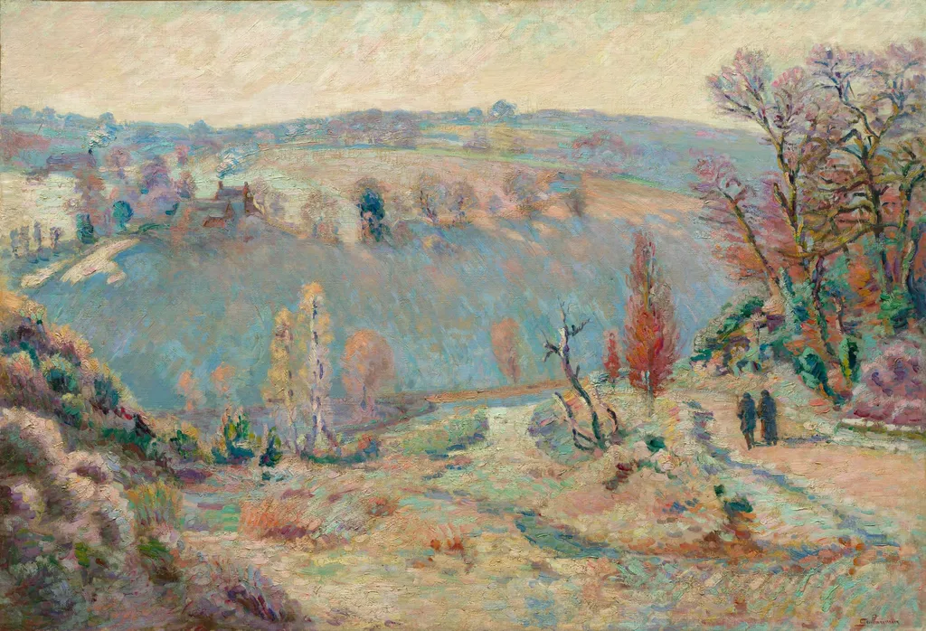 Valley of the Sédelle at Pont Charraud:  White Frost, by Armand Guillaumin, unspecified, 1907