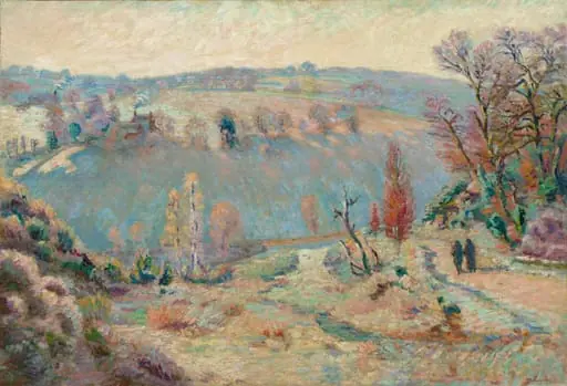 Valley of the Sédelle at Pont Charraud:  White Frost, by Armand Guillaumin, unspecified, 1907
