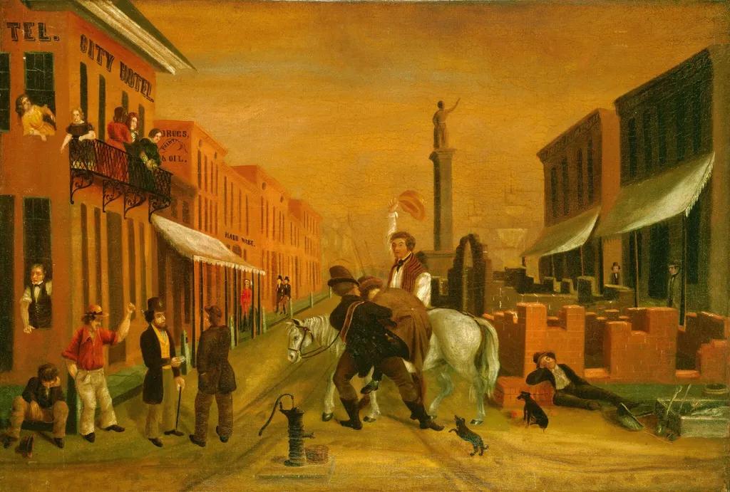 The Independent Voter, by American 19th Century, oil, 1849