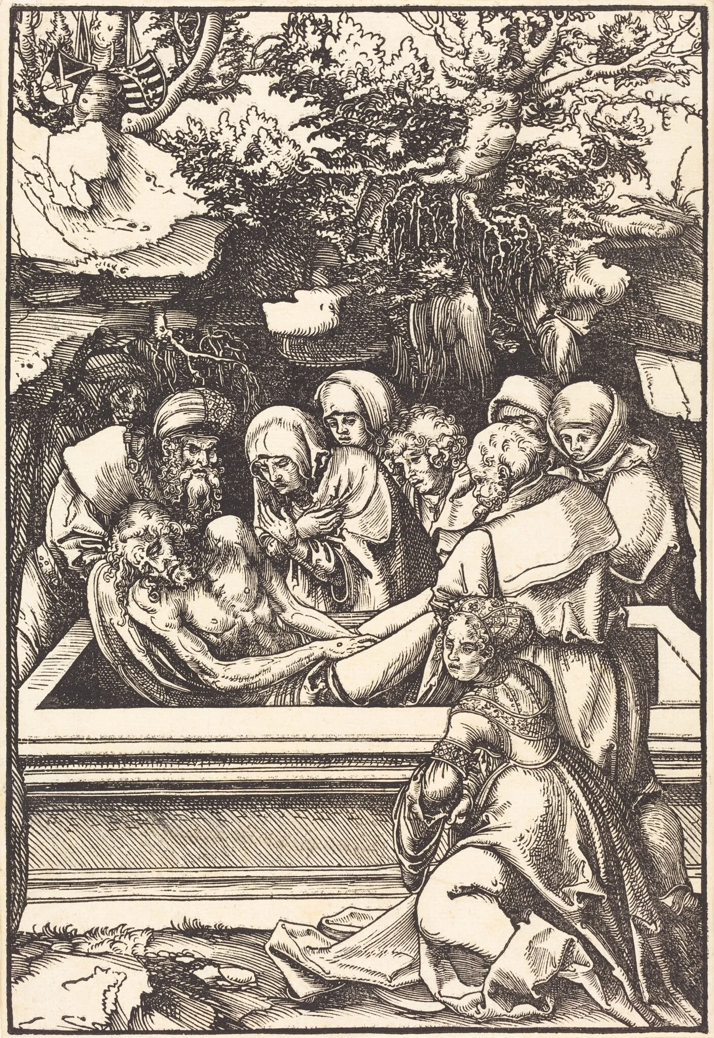 The Entombment, detail
