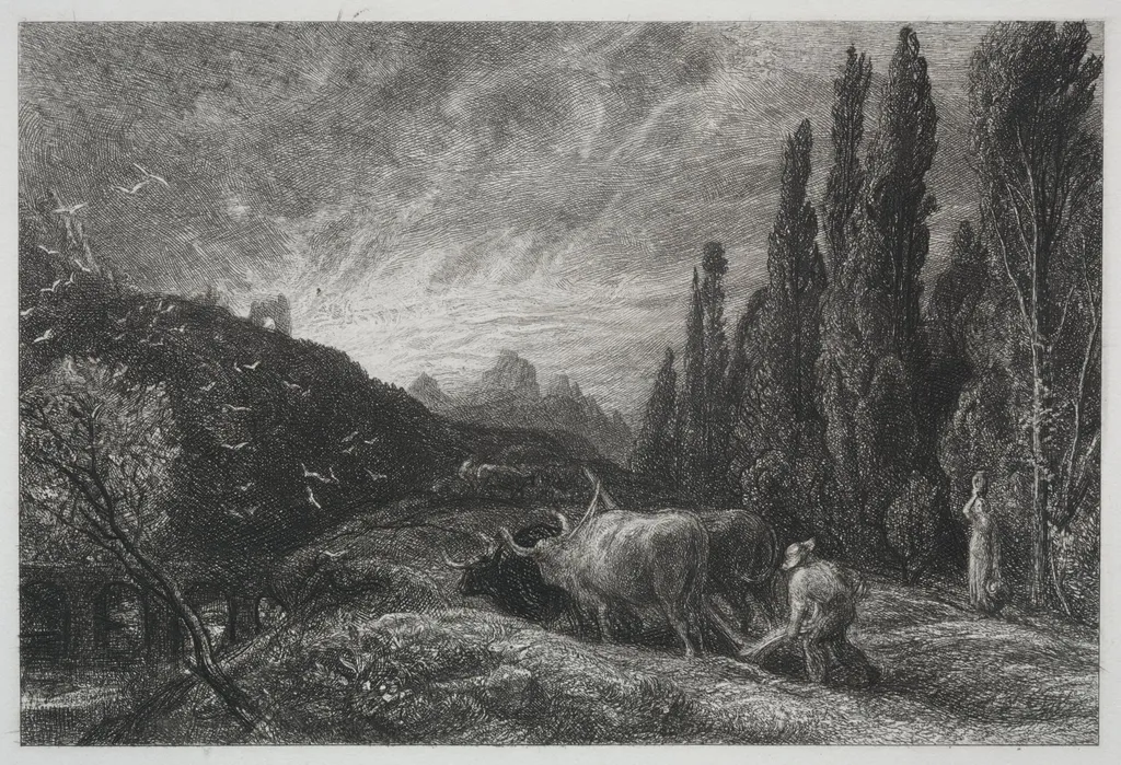 The Early Plowman, by Samuel Palmer, 1861