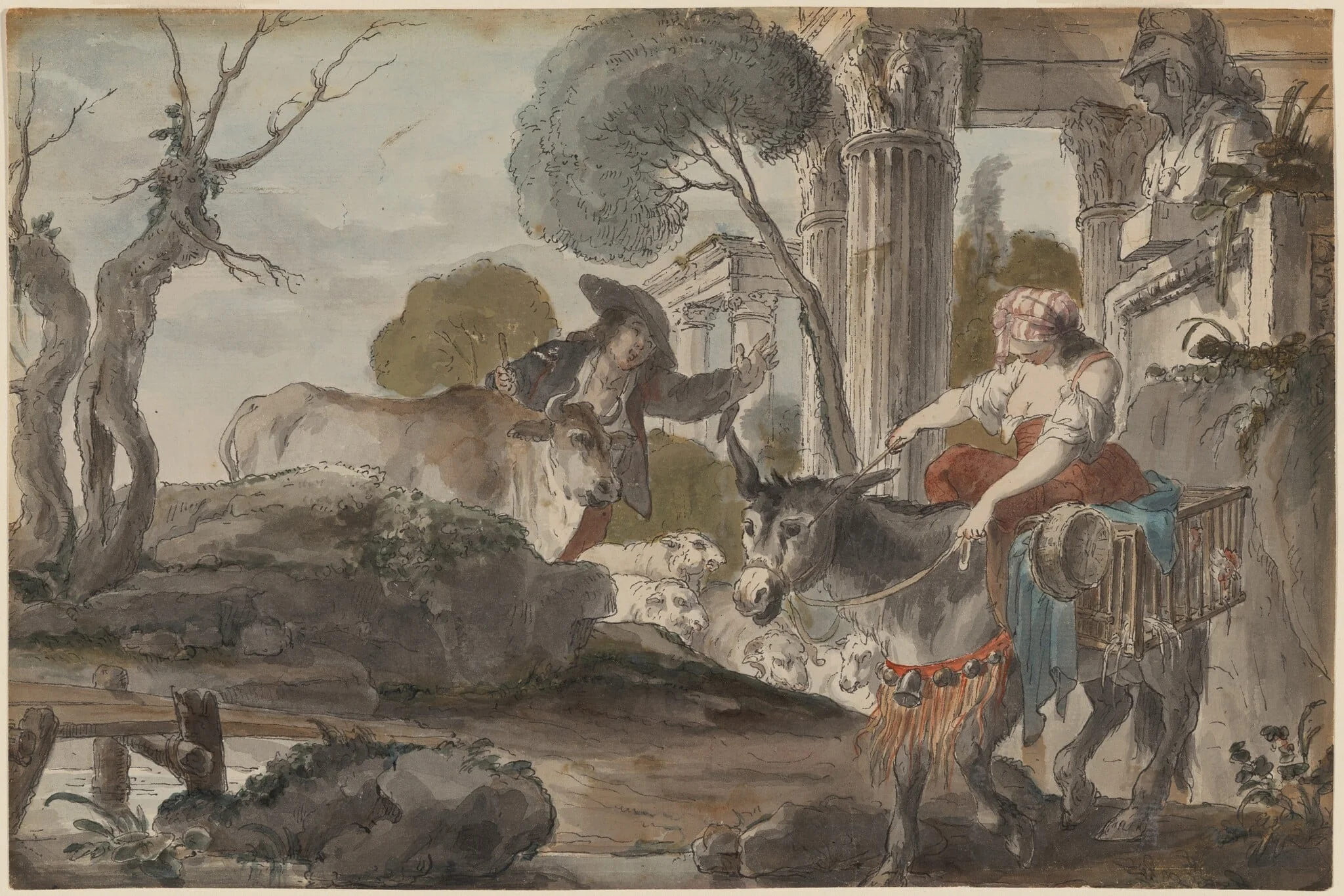 Arcadian Landscape, detail