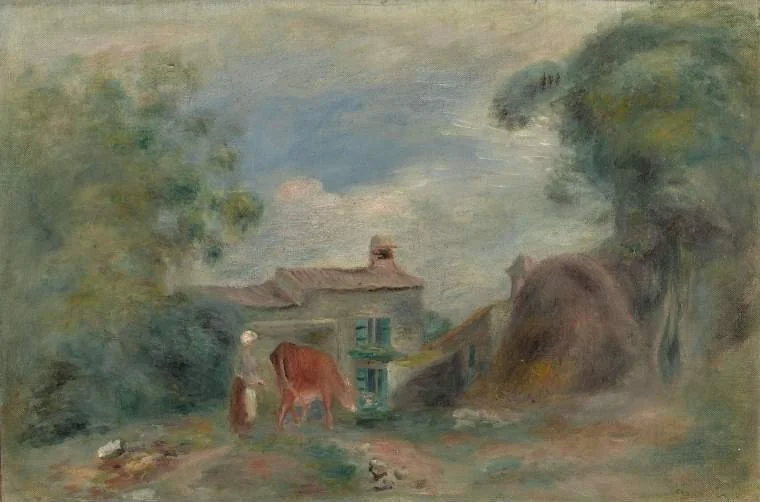 Landscape with figures, detail