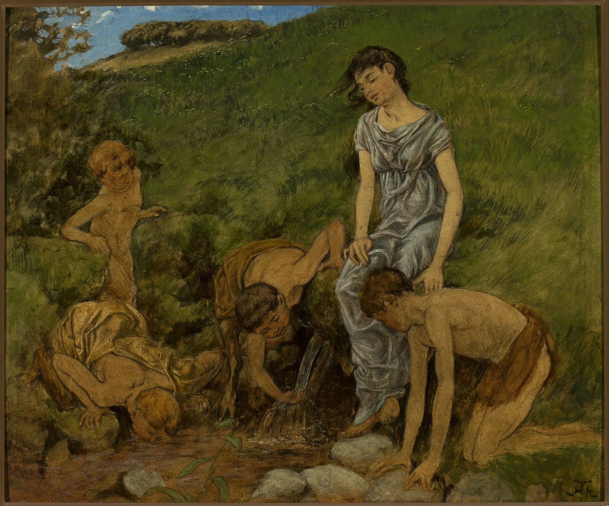 At the spring well, detail