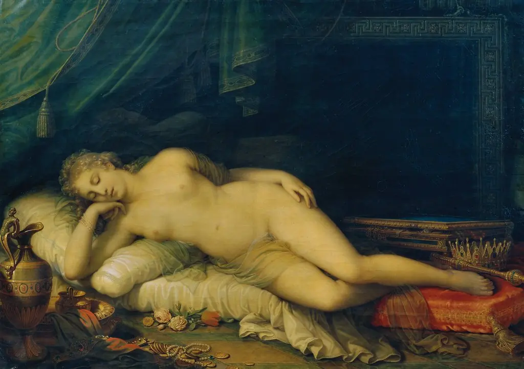 Venus, auf einem Ruhebett schlafend, by Johann Baptist von Lampi the Younger, oil, 1826