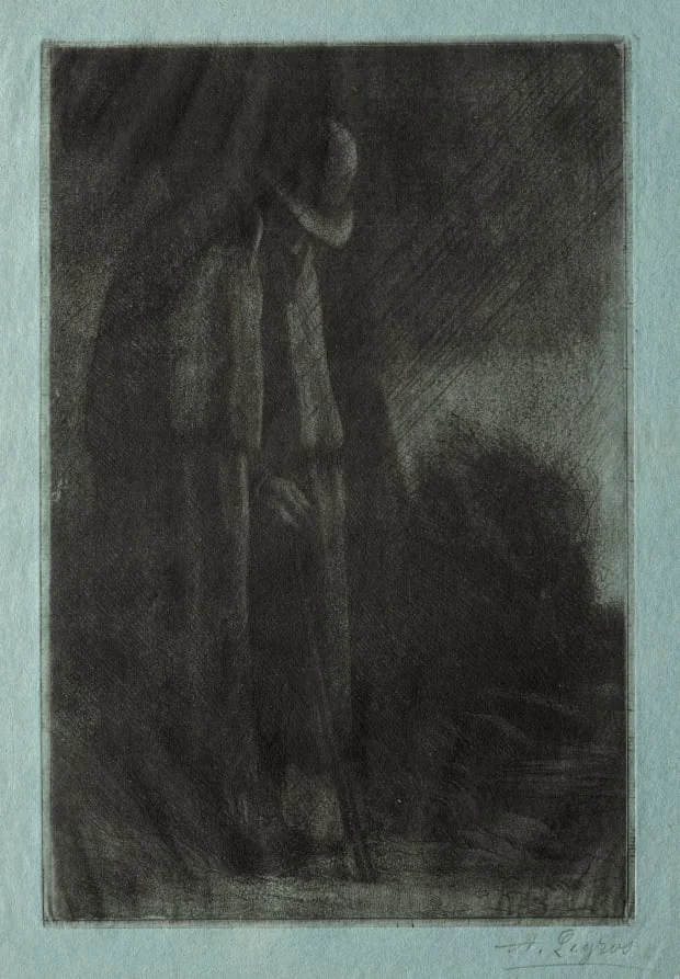 Le Voyageur à l'Abri, detail