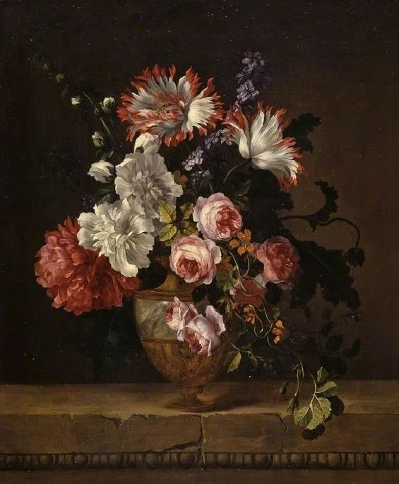 A vase of flowers, detail