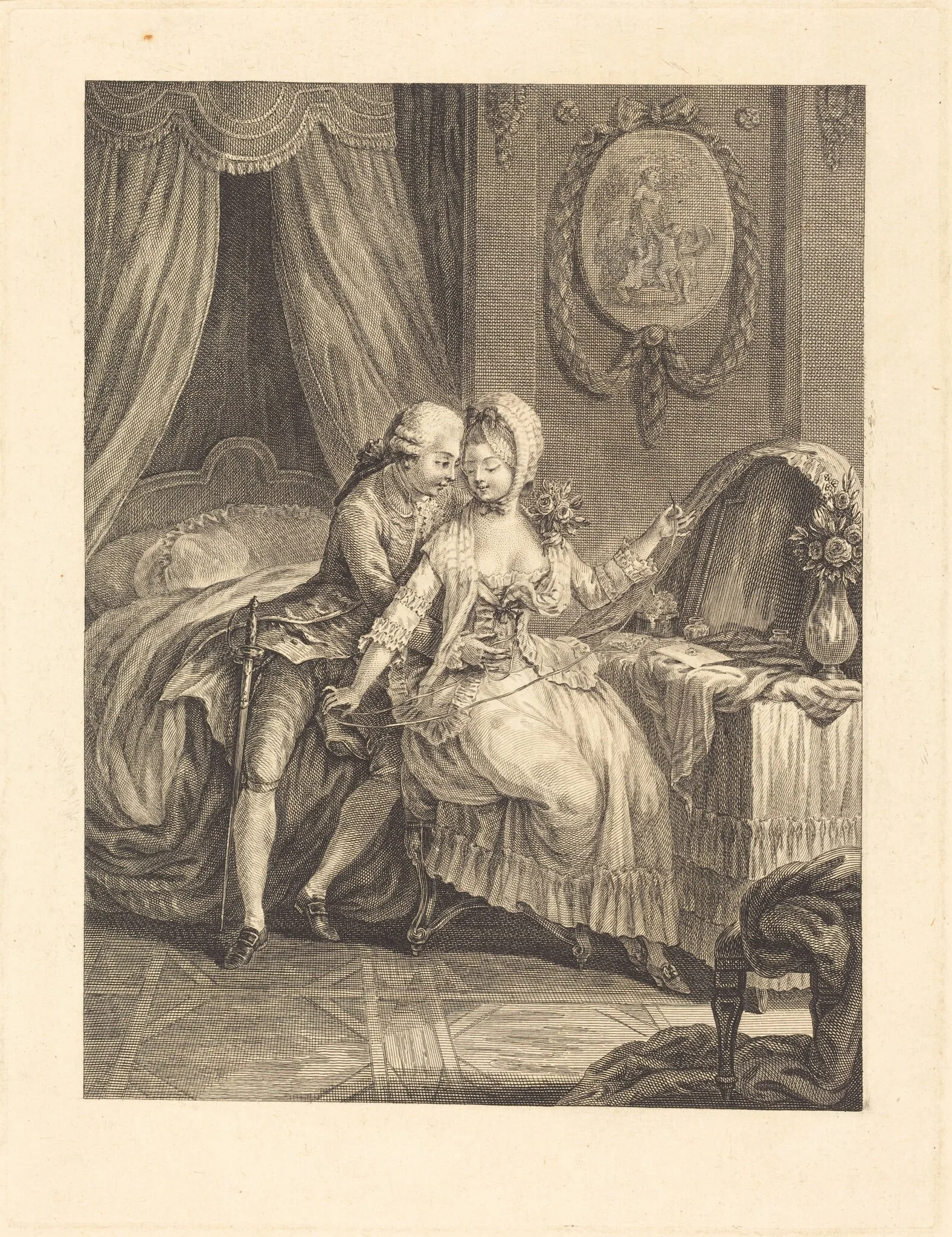 Dame a sa toilette, detail