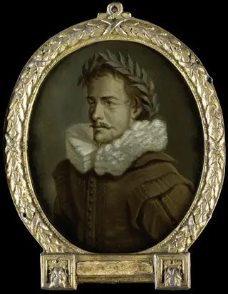 Portrait of  Jan Jansz Starter (1594-1626), by Arnoud van Halen, oil, 1716
