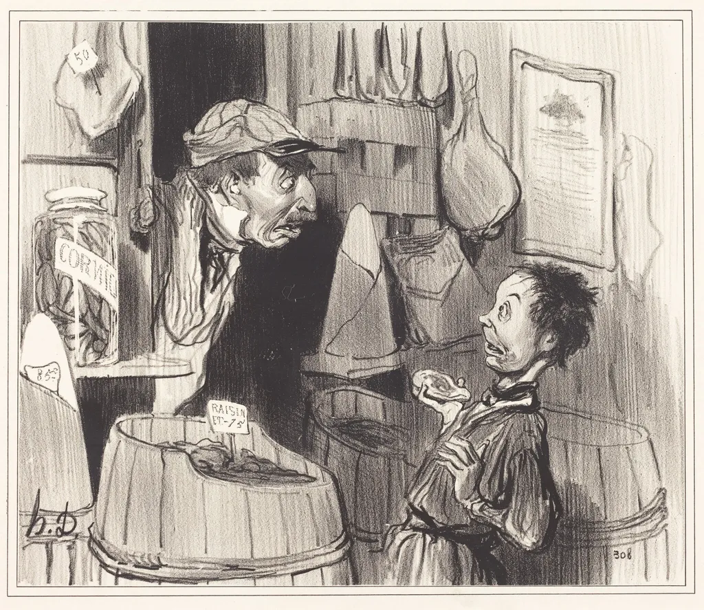 Épicier citoyen, guerrier pur et sans tache..., by Honoré Daumier, ink, 1841