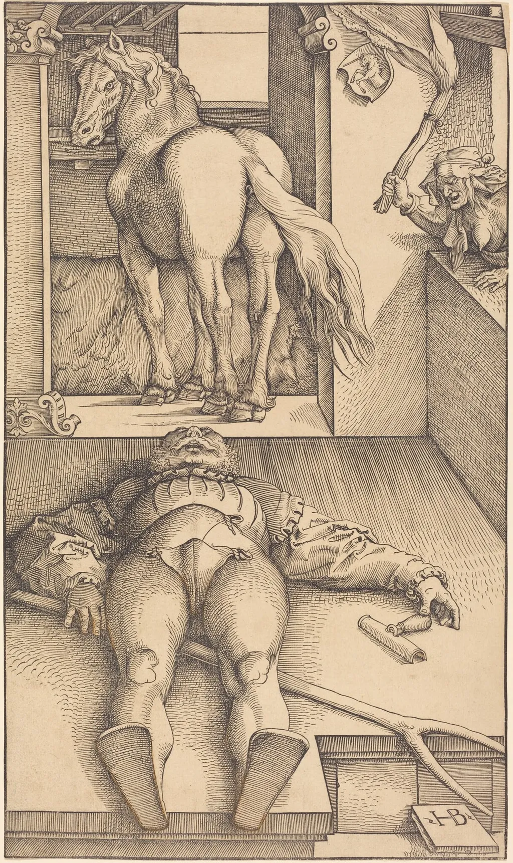 The Bewitched Groom, by Hans Baldung Grien, ink, 1544
