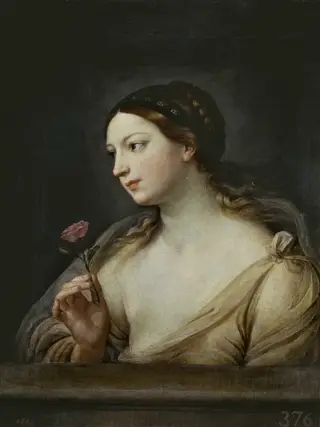 Girl with a Rose, by Guido Reni, oil, 1630
