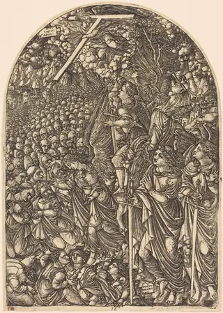 Four Angels Holding Back the Winds, by Jean Duvet, ink, 1551