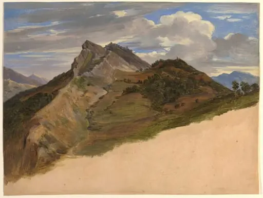 Civitella Seen from the North, by Johann Joachim Faber, oil, 1822