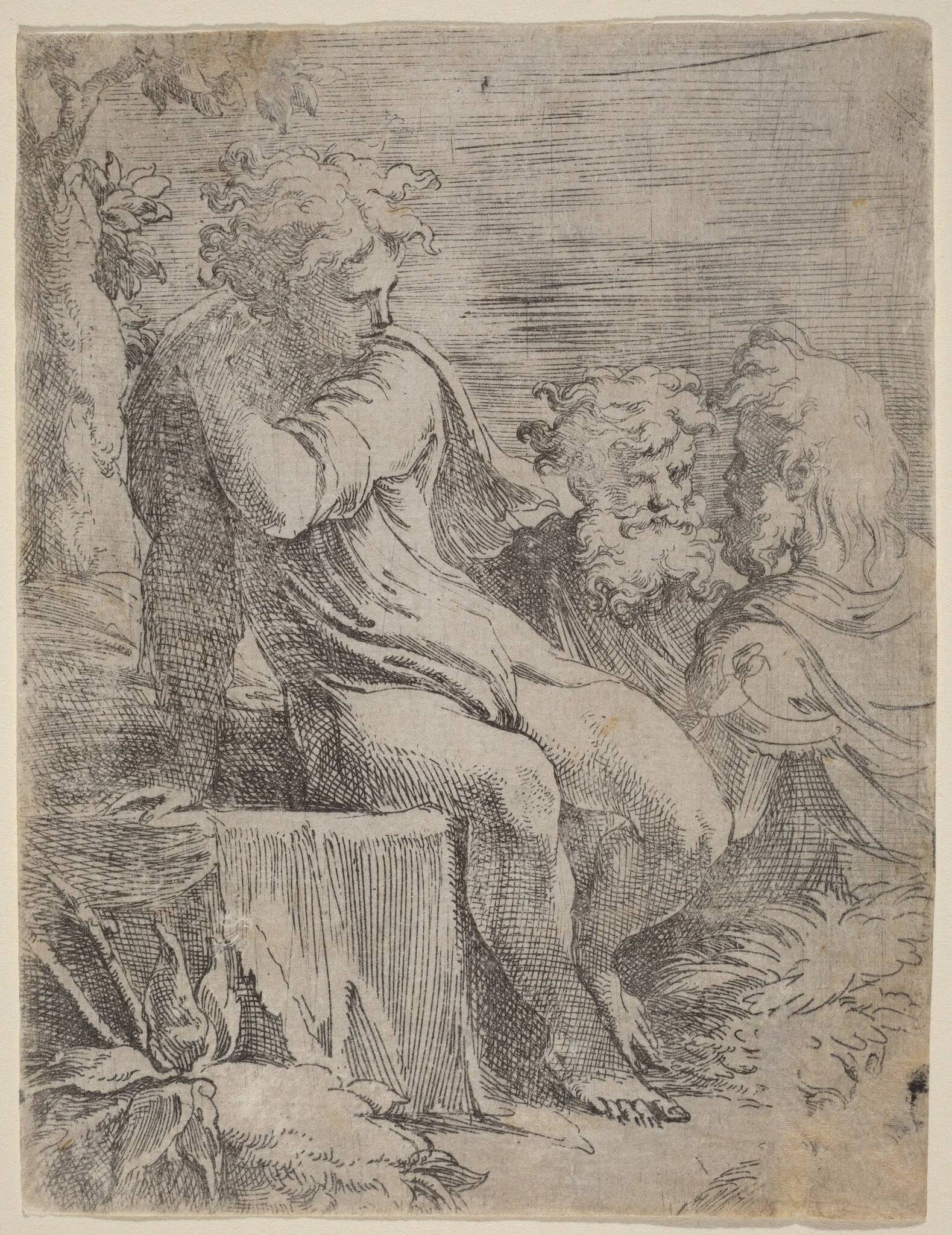The Boy and Two Old Men, detail
