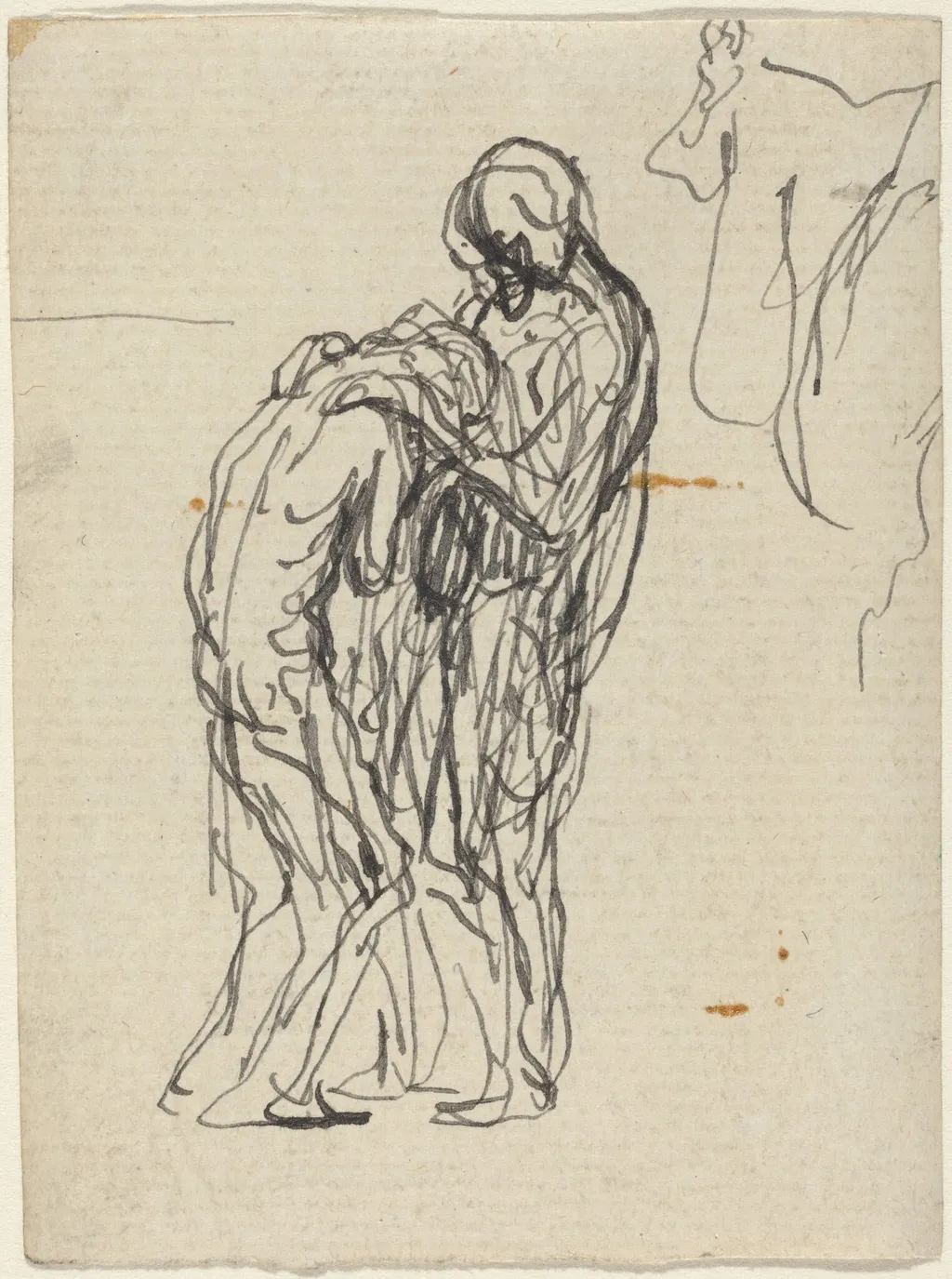 The Prodigal Son, by Honoré Daumier, ink, 1844