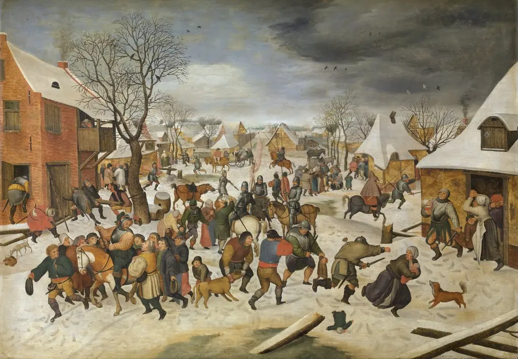 The Massacre of the Children at Bethlehem, by Pieter Brueghel the Younger, oil, 1601