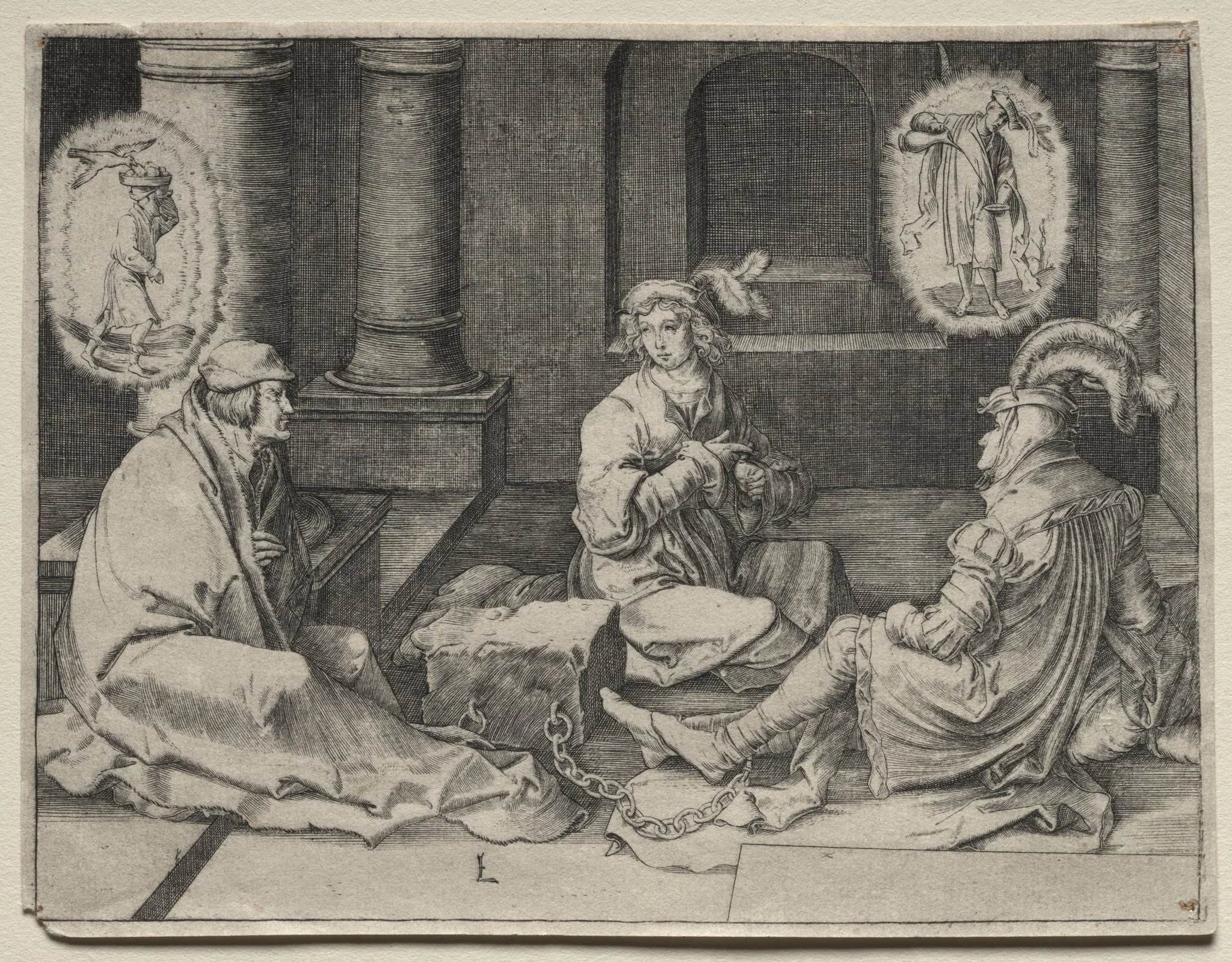 Joseph Interprets the Dreams in Prison, detail