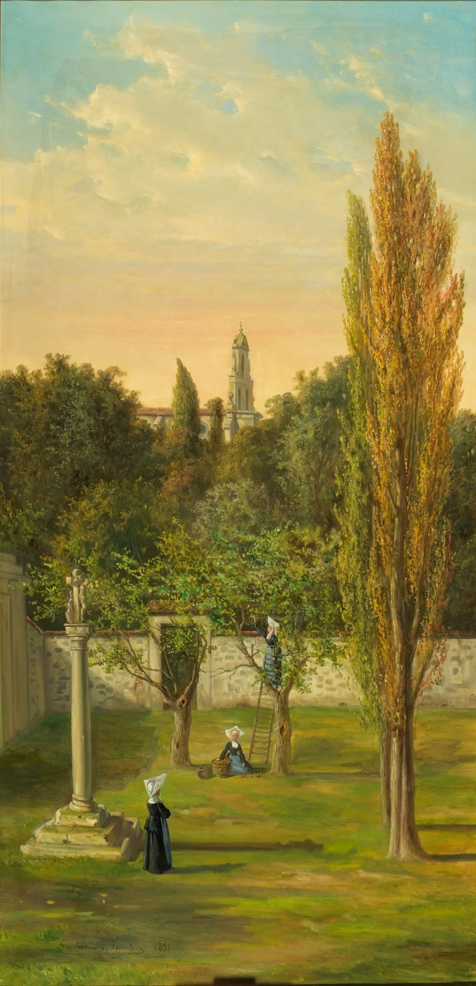 Jardín de un convento de monjas, detail