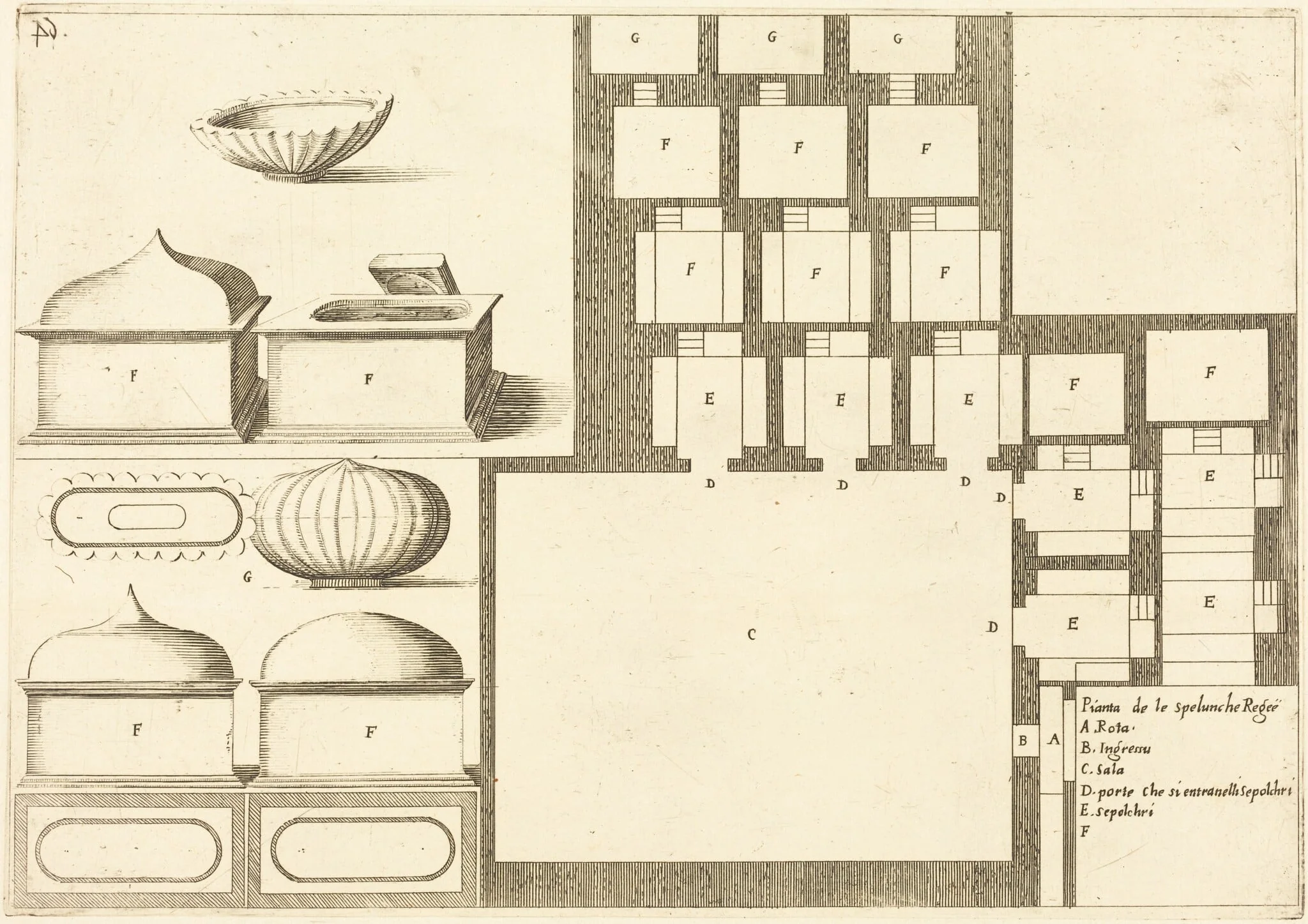Plan of the Spelunche Regee, detail