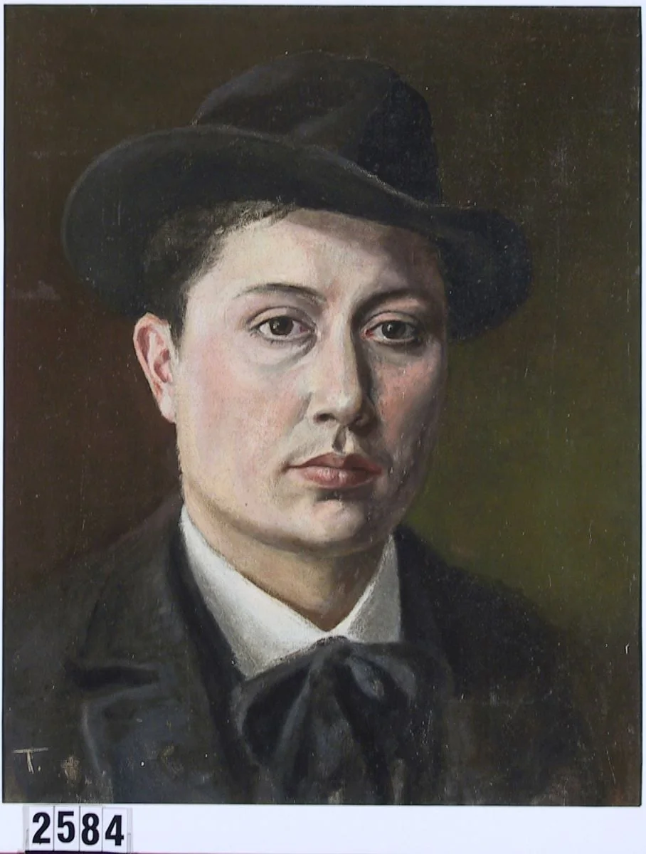Portret de bărbat cu pălărie, detail