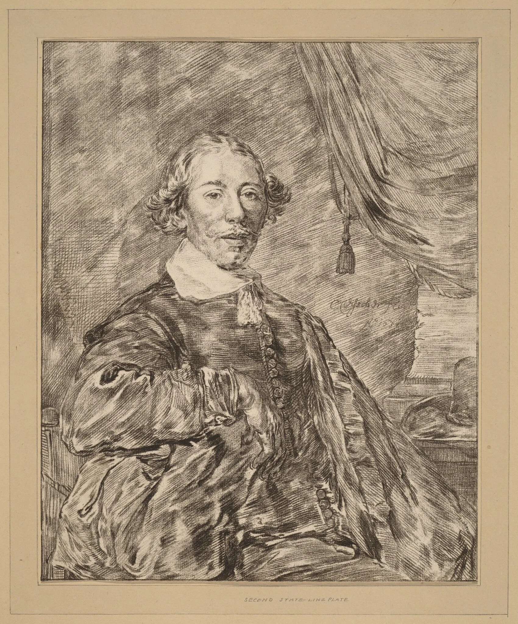 Portrait of a Seated Man, detail