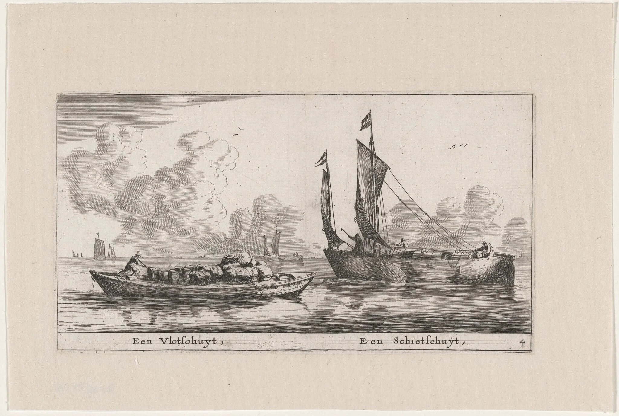 A "Vlotschuit" and a "Schietschuit", detail