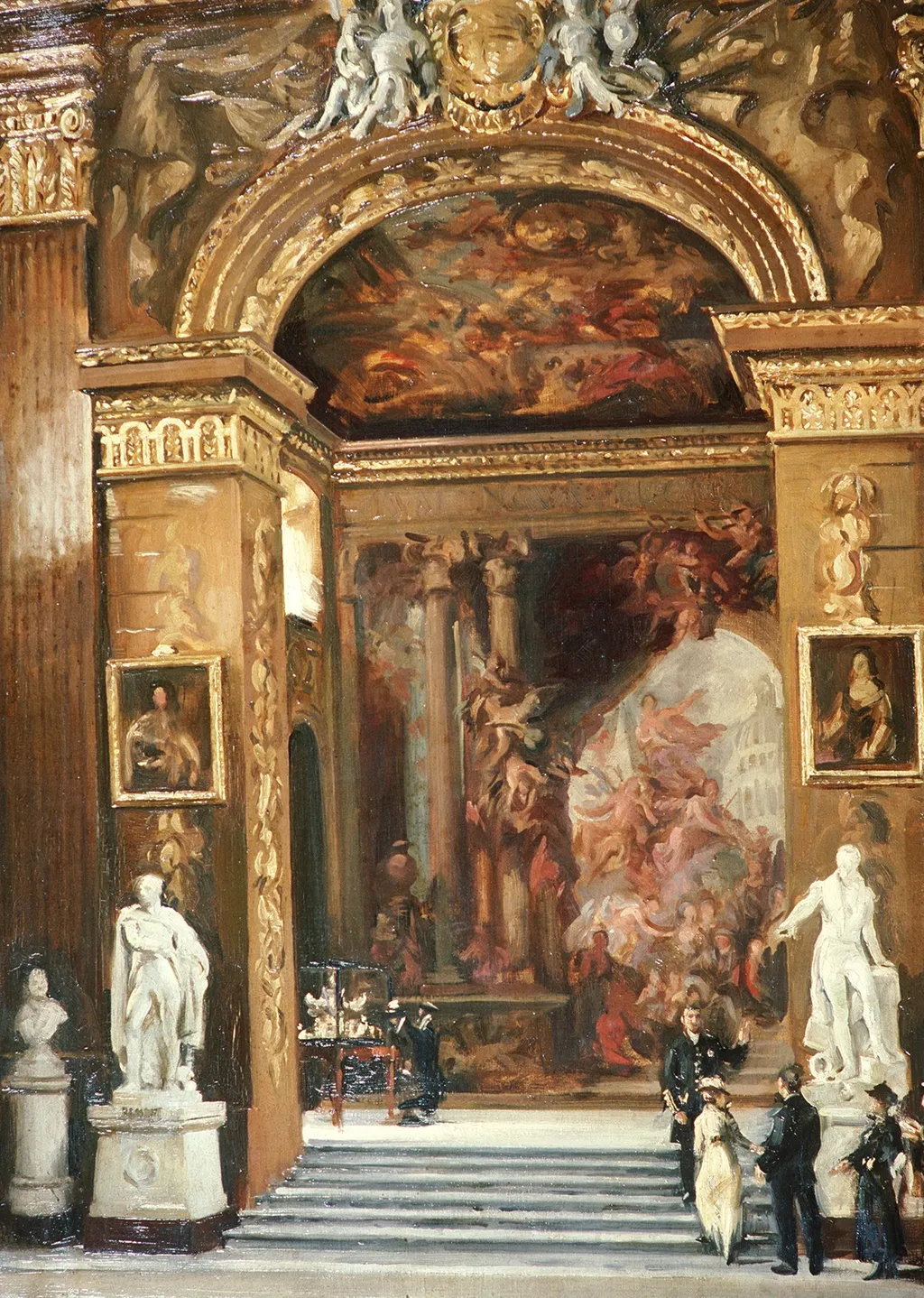 The Interior of the Great Hall, Greenwich, by Ranken, oil, 1919