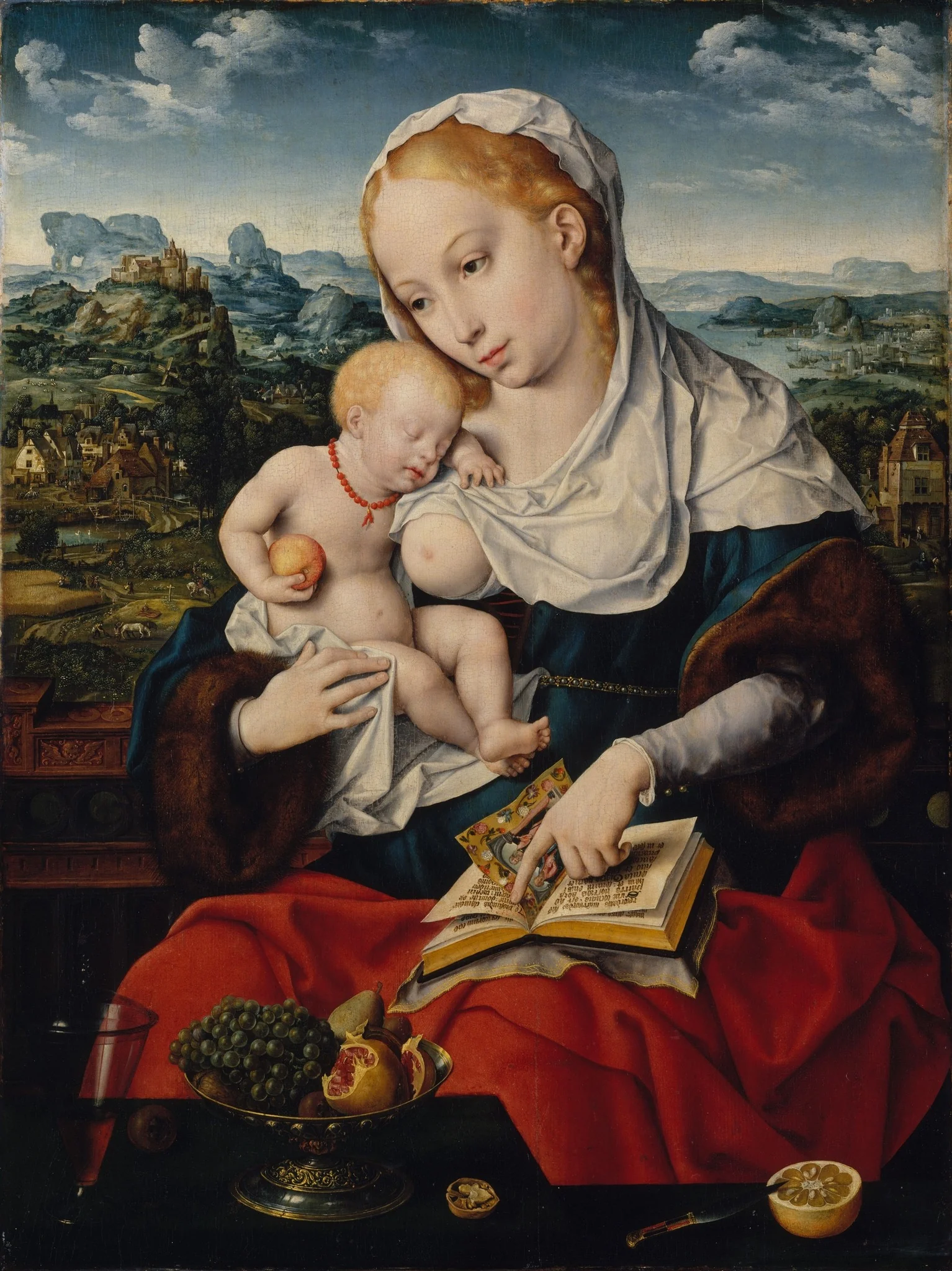 Virgin and Child, detail