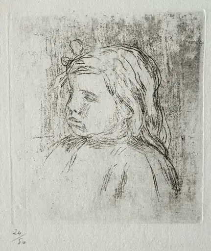 Claude Renoir, de trois-quarts à gauche, by Auguste Renoir, 1908