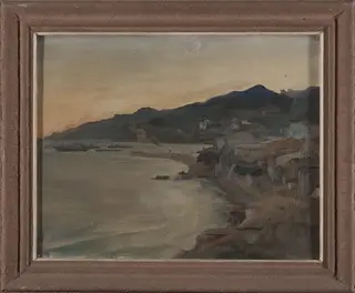 Yalta – evening. From the journey to Crimea, by Jan Ciągliński, oil, 1897