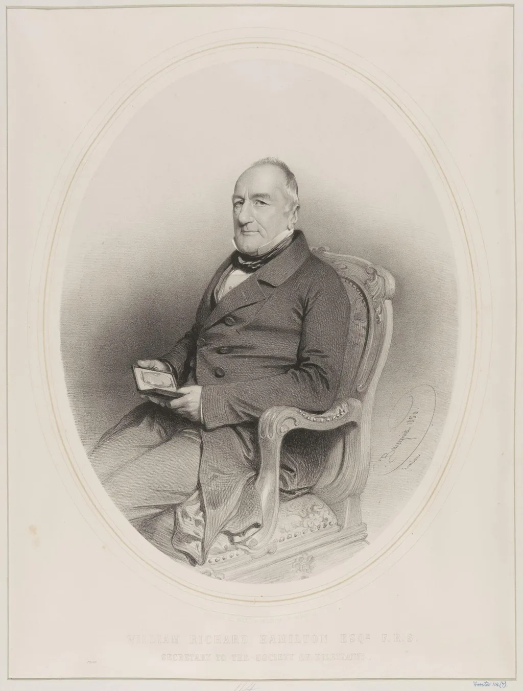 William Richard Hamilton (1777-1859), by Charles Baugniet, 1850