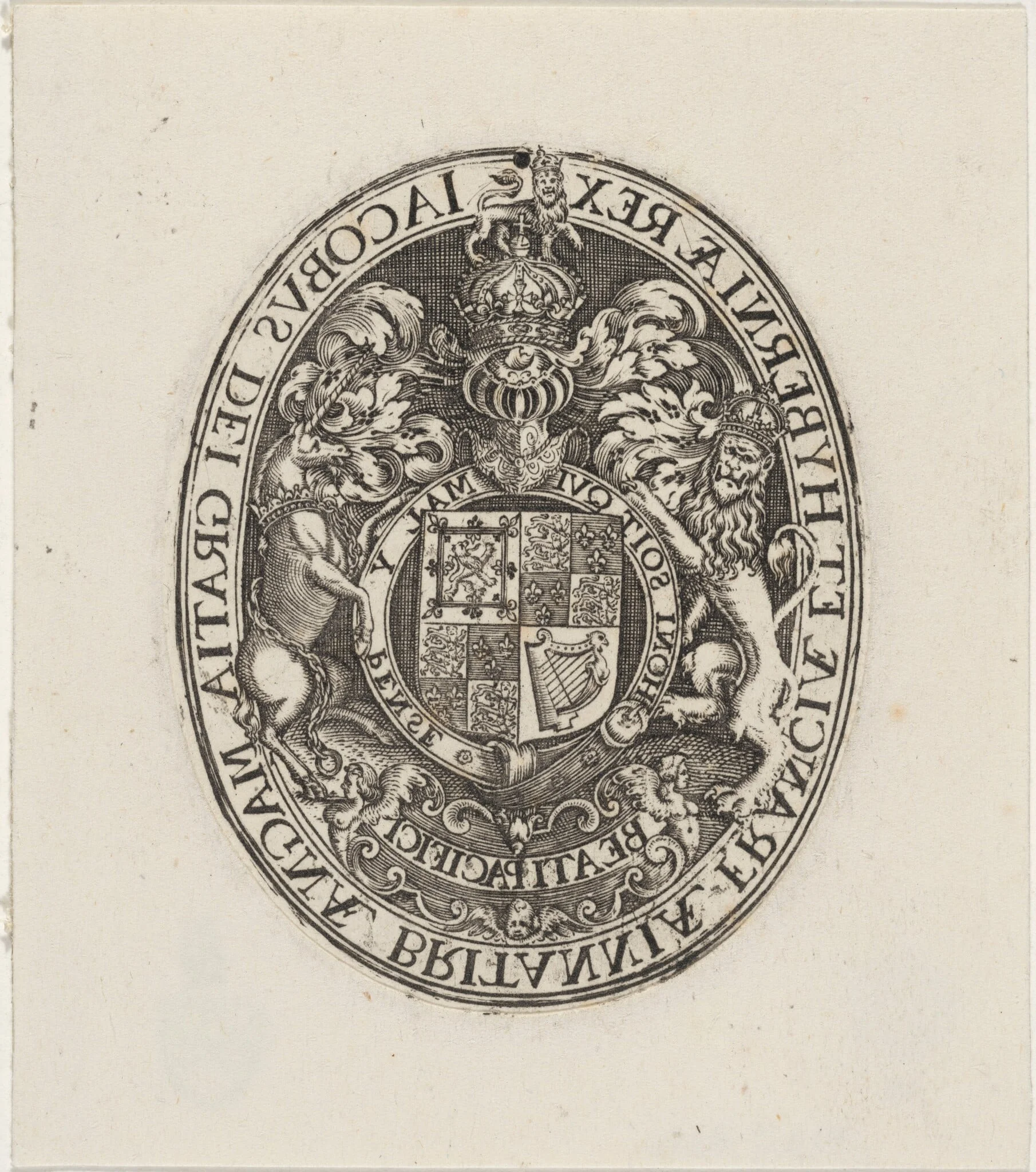 Shield of James I, detail