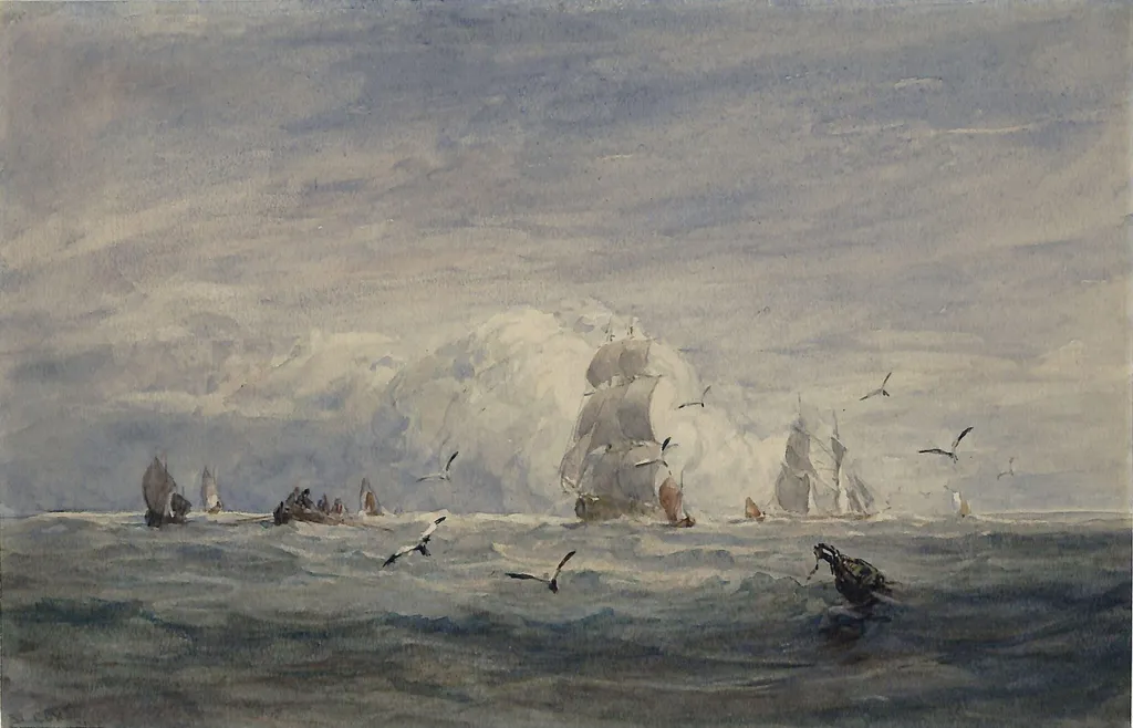 Seascape, by David Cox, watercolor, 1829
