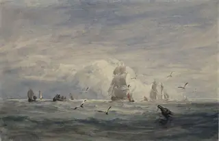 Seascape, by David Cox, watercolor, 1829