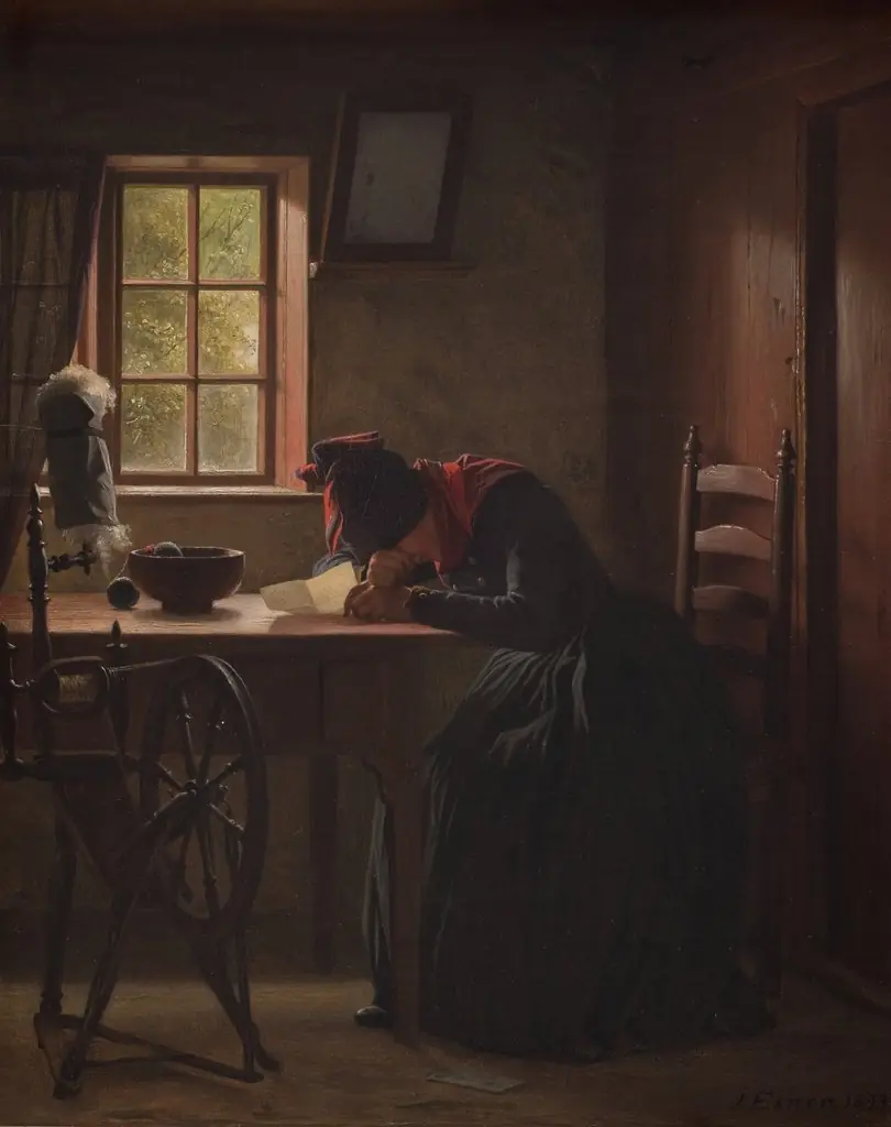 Et telegram, by Julius Exner, oil, 1897