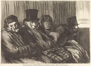 Train de plaisir, by Charles Maurand, ink, 1862