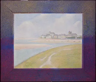 View of Le Crotoy from Upstream, by Georges Seurat, oil