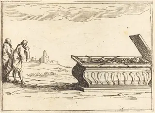 The Tomb, by Jacques Callot, ink, 1628